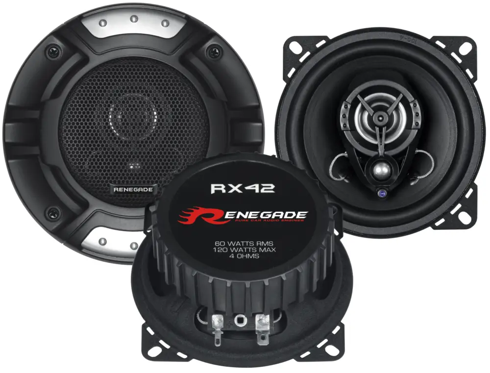 RENEGADE 2-Wege Koax Lautsprecher Auto Boxen Set 10cm RX-42 120 Watt PKW KFZ Neu