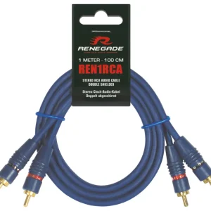 RENEGADE Auto PKW KFZ Carhifi 1m CINCHKABEL Endstufe Verstärker Bassbox REN1RCA Markenprodukt