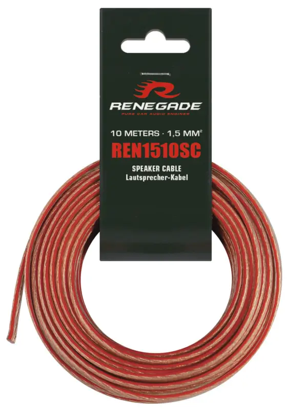 RENEGADE 10 m 1,5 mm² REN1510SC Hochflexibles Lautsprecherkabel transparent Jetzt Kaufen
