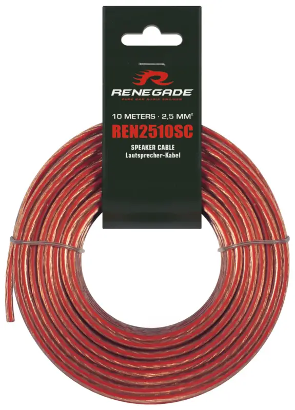 RENEGADE 10 m 2,5 mm² REN2510SC Hochflexibles Lautsprecherkabel transparent Jetzt Kaufen