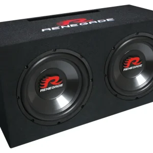 Online Kaufen RENEGADE Subwoofer-Box RXV1002 2x 25cm 1000 Watt Doppelwoofer Auto Basskiste