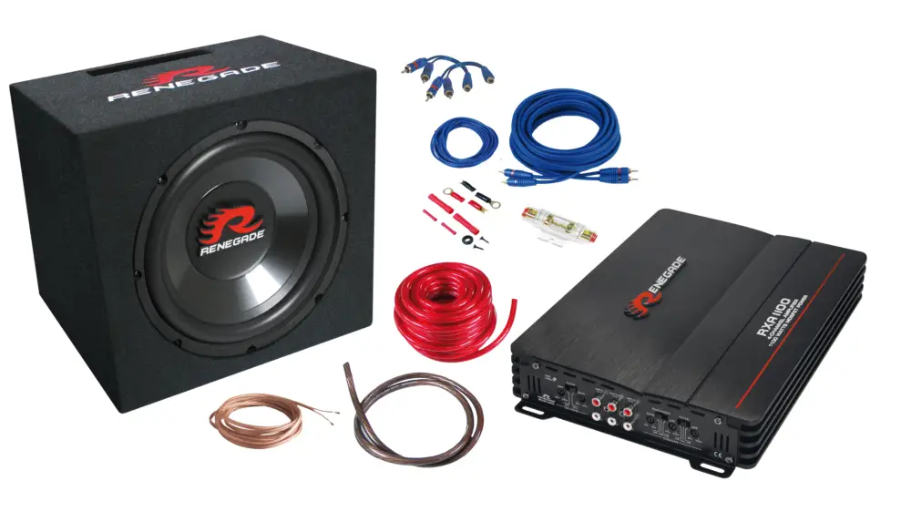 RENEGADE Watt Auto Basspack Anlage Car PKW KFZ Hifi Bass Komplett Set RBK1100XL Neuheit