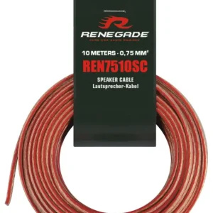 RENEGADE 10 m 0,75 mm² REN7510SC Hochflexibles Lautsprecherkabel transparent Kracherpreis
