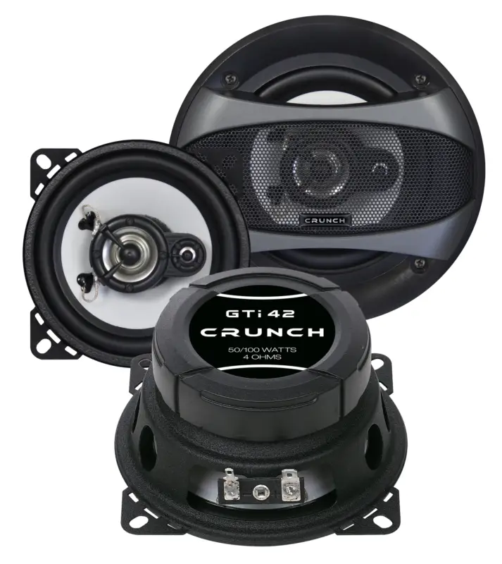 CRUNCH KOAX Lautsprecher Auto Boxen Set 10 cm GTI-42 100 Watt PKW KFZ Beliebt