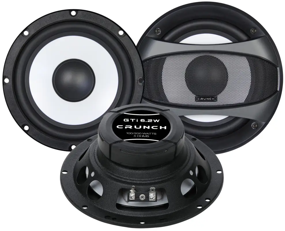 Top-Seller CRUNCH Subwoofer Set GTI-6.2W Auto Gehäuse Bassrolle Bassbox Röhre 100/200 Watt