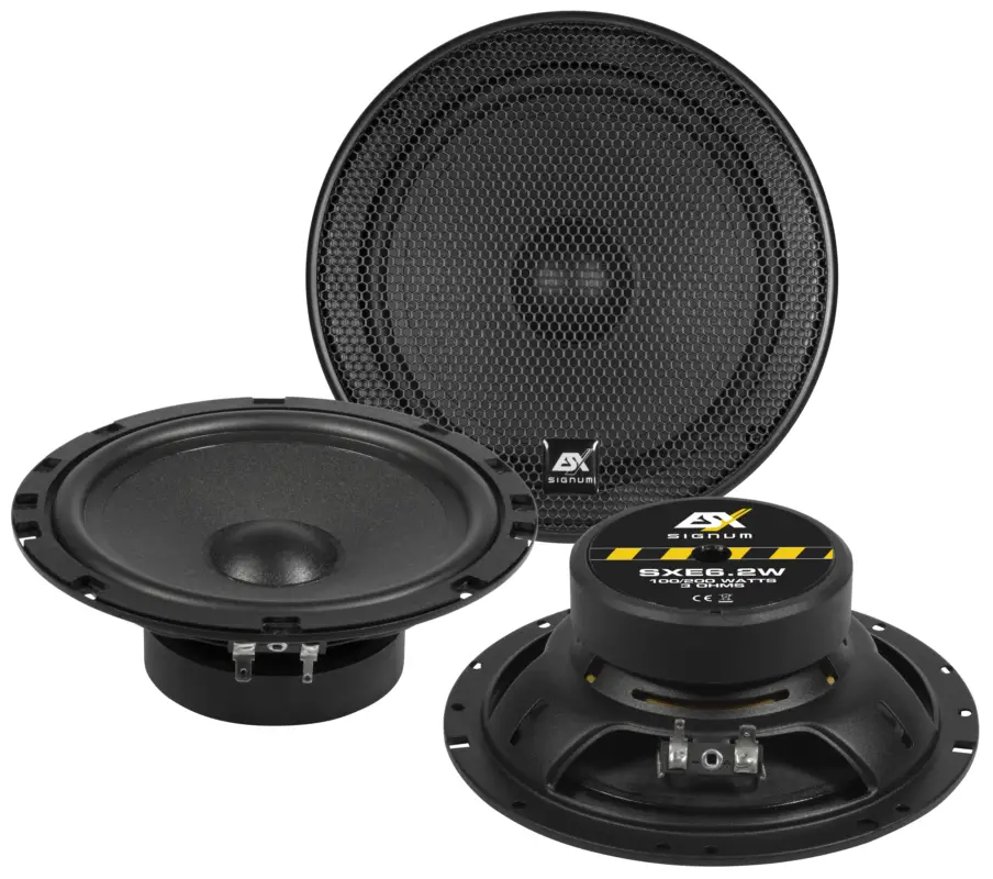 Zertifiziert ESX SIGNUM WOOFER 16,5 cm SXE-6.2W Kick Bass Lautsprecher car Hifi Paar