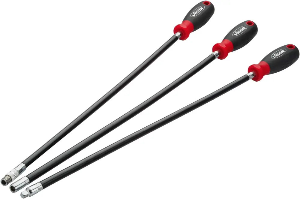 VIGOR Schraubendreher Satz extra lang flexibel V5485N 1/4", 1/4" Außen Sechskant Preisreduziert