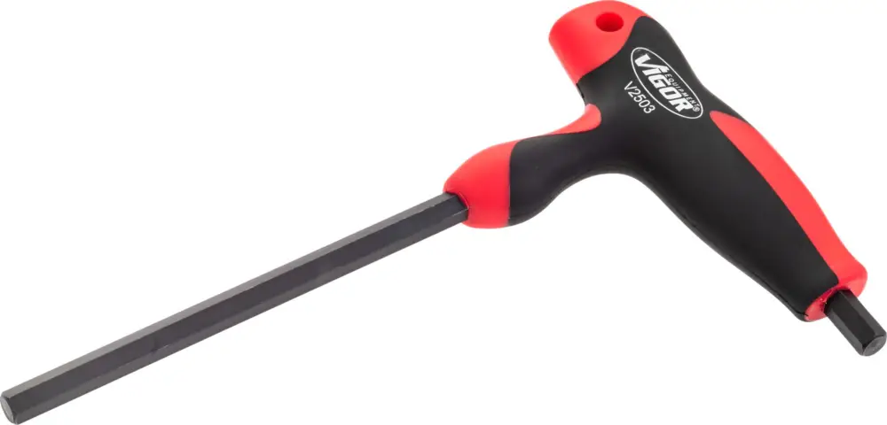 Zertifiziert VIGOR Schraubendreher T-Griff V2503 Innen Sechskant Profil SW 8 mm