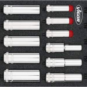 VIGOR Steckschlüssel Satz V7323 26-teilig 10 – 22 · E10 – E22 Expressversand