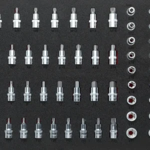 VIGOR Steckschlüsseleinsatz Satz V2837 1/4", 3/8" 1/2" E Profil Innen Keilprofil Markenware