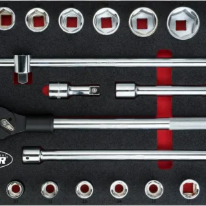 VIGOR Steckschlüssel Satz V5109 3/4" Außen Sechskant Profil 21-teilig 19 – 50 Schneller Versand