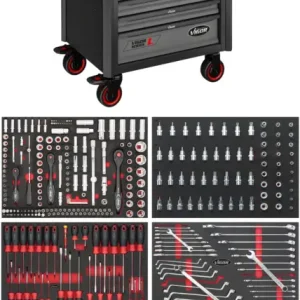 VIGOR Werkstattwagen Series L mit Sortiment V4560-X 344-teilig Preiswert