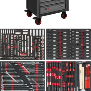 VIGOR Werkstattwagen Series L mit Sortiment V1901-X/376 376-teilig Abverkauf