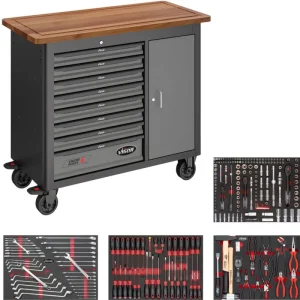 Finale Aktion VIGOR Mobile Werkbank Series L mit Sortiment V5156 256-teilig