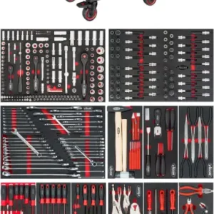 Finale Aktion VIGOR Werkstattwagen Series L mit Sortiment V1901/442 442-teilig