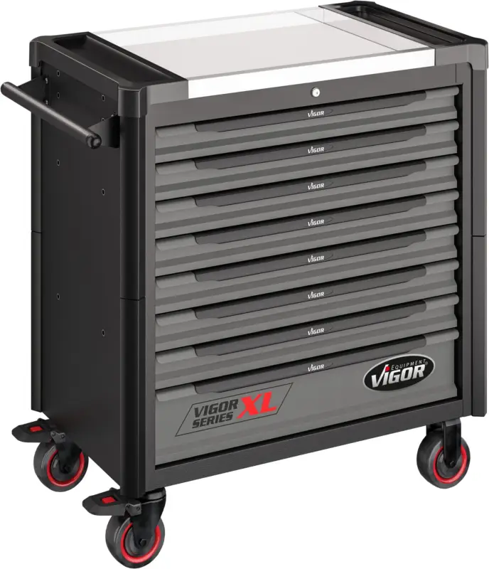Direkt Vom Hersteller VIGOR Werkstattwagen Series XL Edelstahl-Arbeitsplatte leer V4481-X LxBxH 949mm