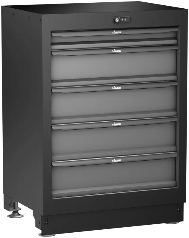 VIGOR Schubladen-Unterschrank 5 Schubladen 676 mm V6000-031 L x B x H: 676 x 500 Kracherpreis