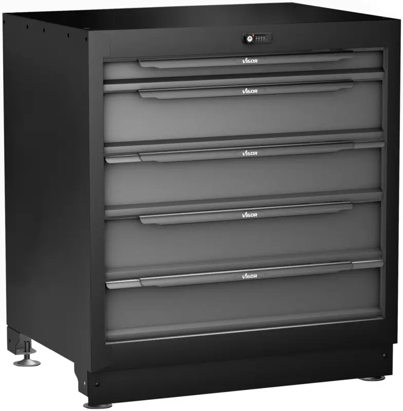 VIGOR Schubladen-Unterschrank extra tief 5 Schubladen V6000-031XD Direktkauf