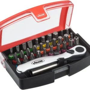 Bestseller VIGOR Bit Box V5502 1/4" Schlitz Profil, Innen Sechskant Profil Kreuzschlitz
