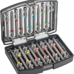 Echt VIGOR Bit Box V6068 1/4" Schlitz Profil, Innen Sechskant Profil Kreuzschlitz