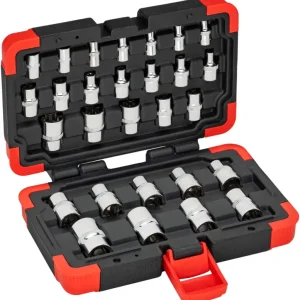 VIGOR Steckschlüsseleinsatz Satz V2687N 1/4", 3/8", 1/2" 28-teilig E4 – E24 Finale Aktion