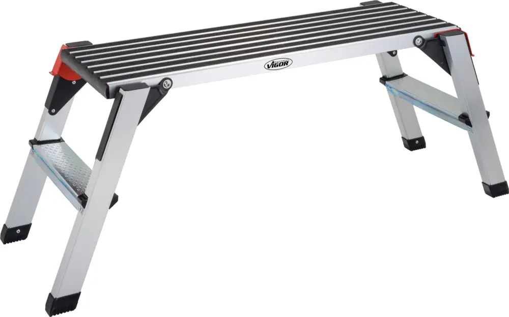 VIGOR Sicherheits-Laufbühne Aluminium V4638 L x B x H: 950 mm x 300 mm x 495 mm Highlight