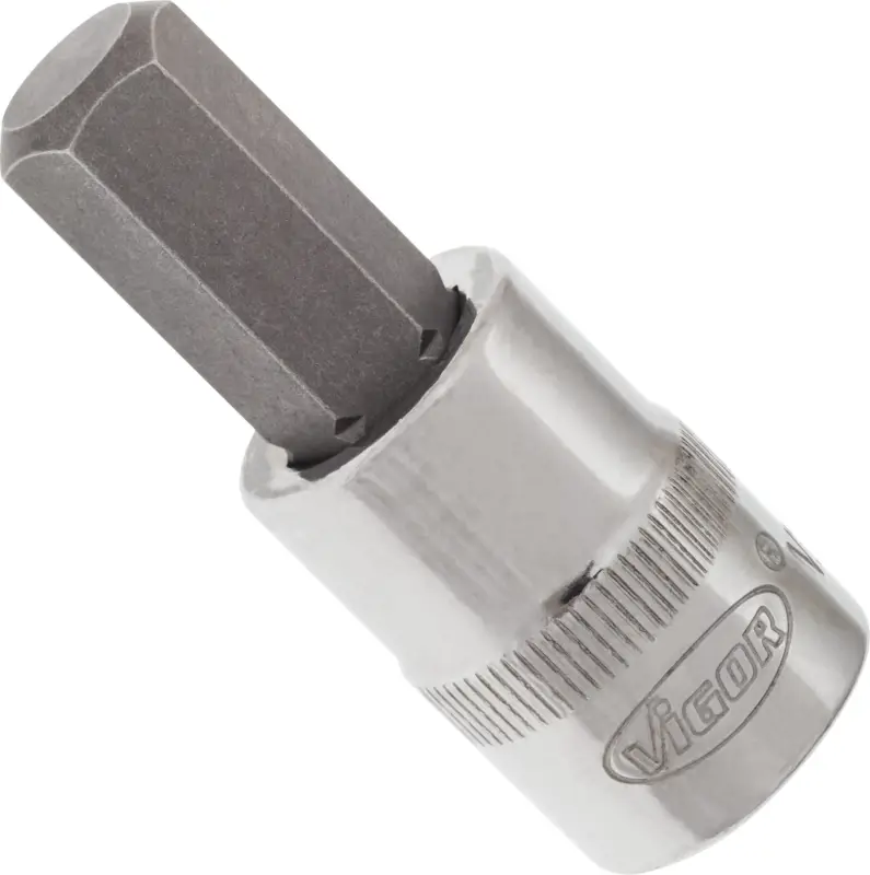 Zertifiziert VIGOR Schraubendrehereinsatz V2279N 3/8" Innen Sechskant Profil SW 10 mm