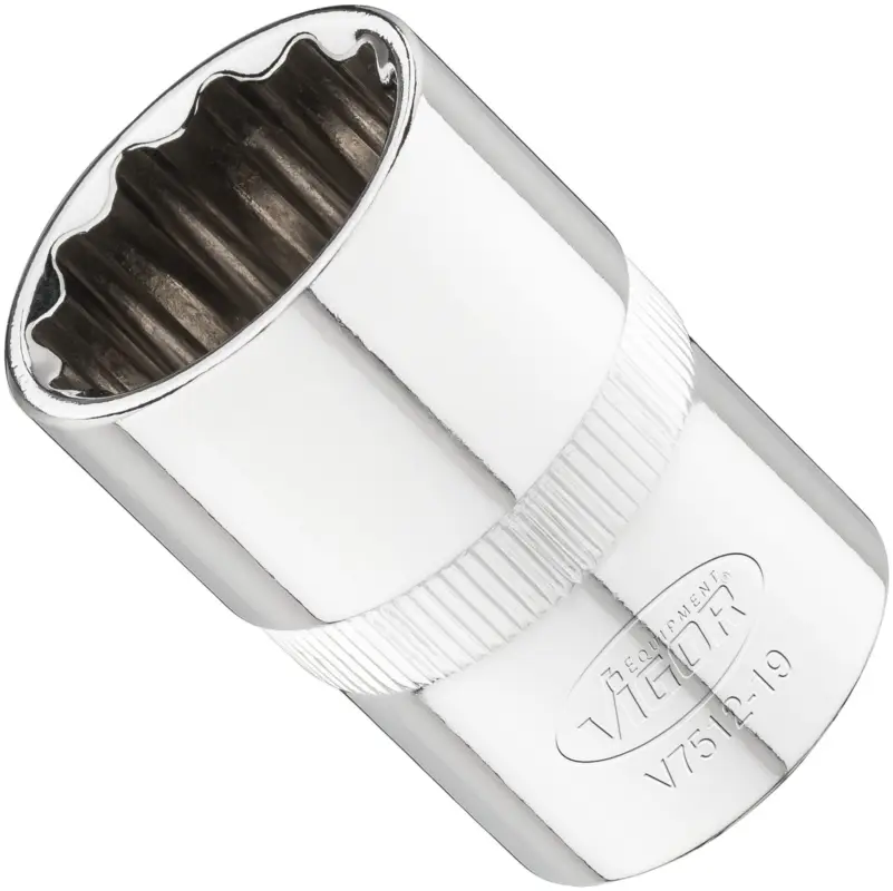 Echt VIGOR Steckschlüsseleinsatz V7512-19 1/2" Außen Doppelsechskant Profil SW 19 mm