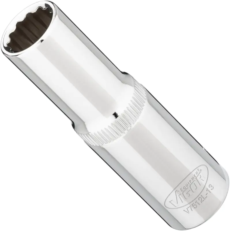 VIGOR Steckschlüsseleinsatz lang V7512L-13 1/2" Außen Doppelsechskant SW 13 mm Markenprodukt