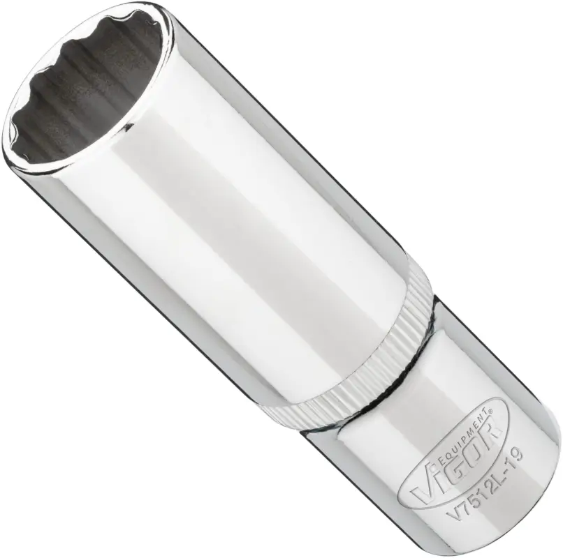 Begrenztes Angebot VIGOR Steckschlüsseleinsatz lang V7512L-19 1/2" Außen Doppelsechskant SW 19 mm