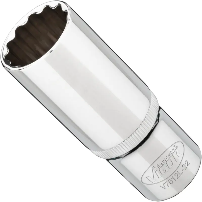 VIGOR Steckschlüsseleinsatz lang V7512L-22 1/2" Außen Doppelsechskant SW 22 mm Neu Im Sortiment