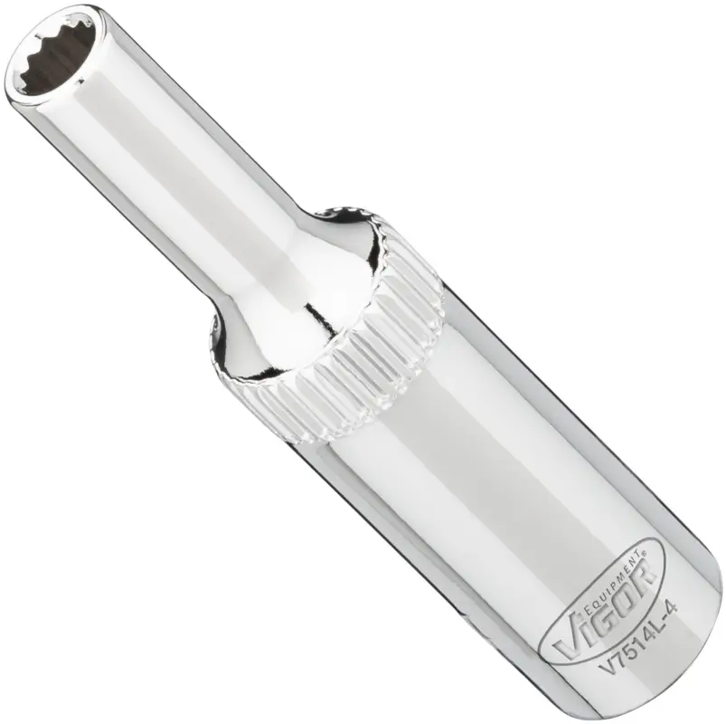 VIGOR Steckschlüsseleinsatz lang V7514L-4 1/4" Außen Doppelsechskant SW 4 mm Neu Im Sortiment
