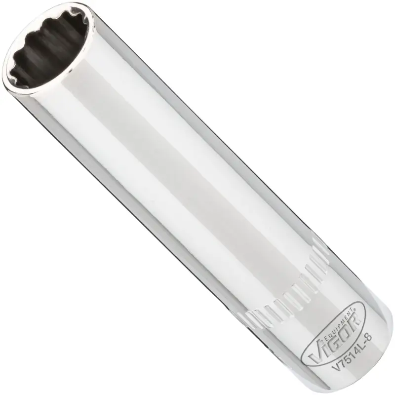 VIGOR Steckschlüsseleinsatz lang V7514L-8 1/4" Außen Doppelsechskant SW 8 mm Top-Preis