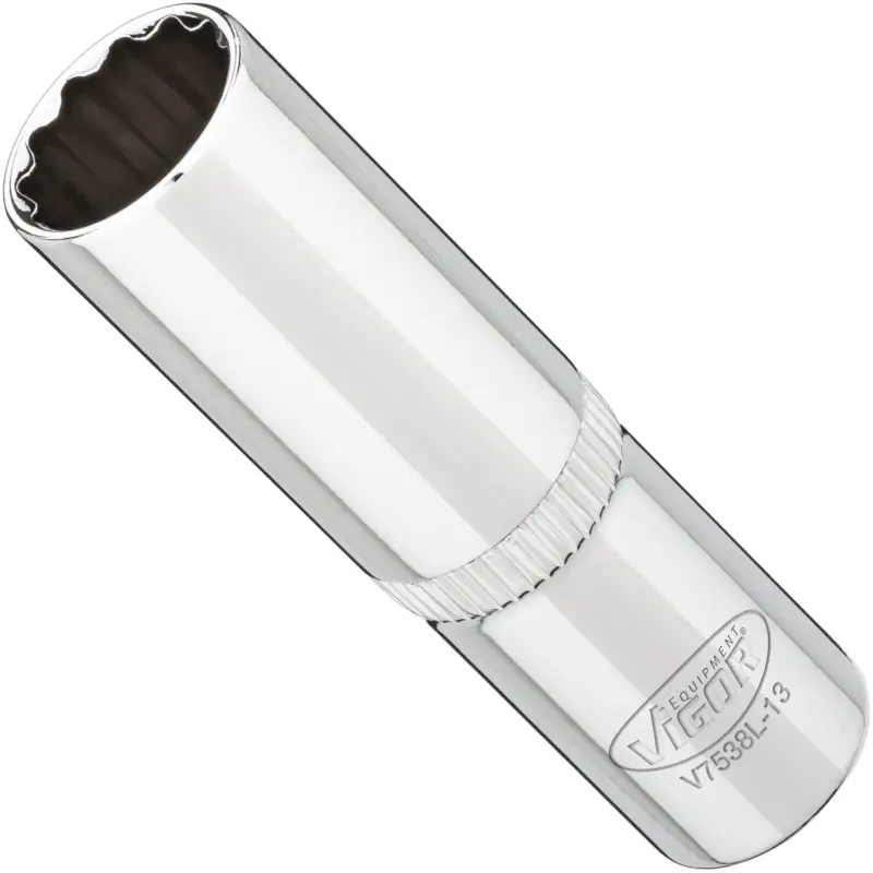 VIGOR Steckschlüsseleinsatz lang V7538L-13 3/8" Außen Doppelsechskant SW 13 mm Echt