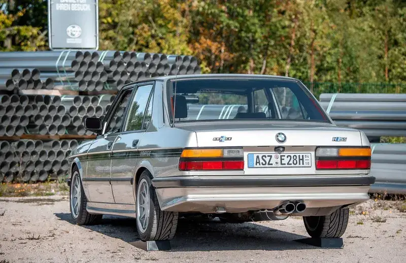 Fox BMW E28 520i ohne Kat Endschalldämpfer - 2x88x74 Typ 32 schwarz emalliert Super-Preis