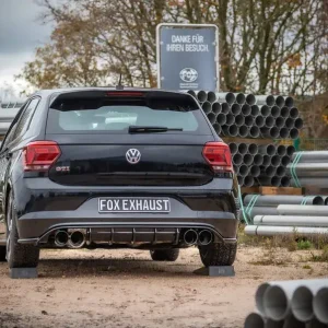Fox VW Polo AW1 GTI Endschalldämpfer Ausgang rechts/links - 2x100 Typ 25 rechts/links schwarz emailliert Heißes Angebot