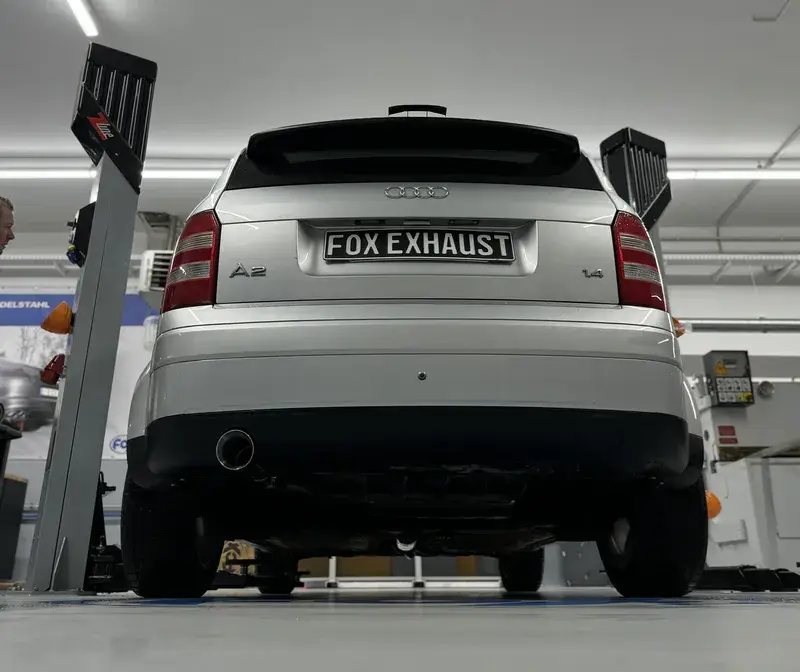 Fox Audi A2 - 1,6l + 1,4l 42l Tank Endschalldämpfer - 1x90 Typ 25 Sale