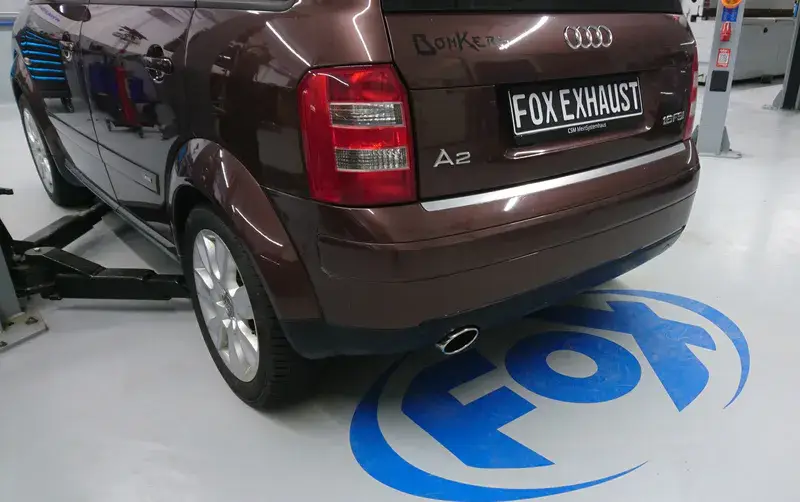 Abverkauf Fox Audi A2 - 1,6l + 1,4l 42l Tank Endschalldämpfer - 115x85 Typ 32