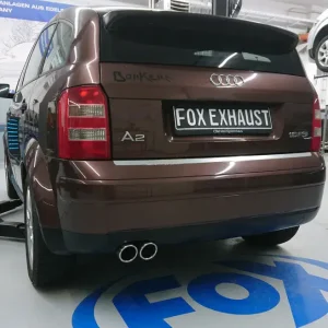 Nur Für Kurze Zeit Fox Audi A2 - 1,4l - 34l Tank Endschalldämpfer - 2x80 Typ 16