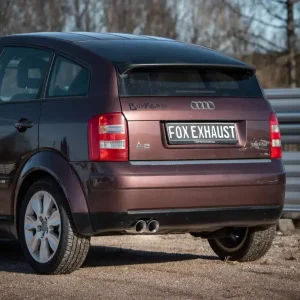 Preis Gesenkt Fox Audi A2 - 1,4l - 34l Tank Endschalldämpfer - 2x76 Typ 25