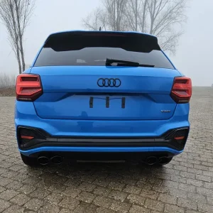 Fox Audi Q2 Endschalldämpfer Ausgang rechts/links mit Vorschalldämpfer -2x115x85 Typ 32 rechts/links schwarzen emailliert Markenprodukt