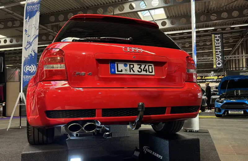 Super-Preis Fox Audi RS4 B5 Endschalldämpfer 90mm - 2x106x71 Typ 32