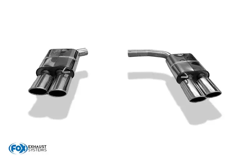 Fox Audi A4/A5 quattro TDI - Rieger Endschalldämpfer rechts/links für 2-Rohr zweiflutig - 2x115x85 Typ 32 rechts/links - passend an Heckeinsatz Günstig