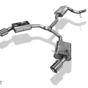 Fox Audi A4 B9 - 2WD Endschalldämpfer rechts/links, Y-Verbinder und Mittelschalldämpfer- 1x114 Typ 25 rechts/links Jetzt Kaufen