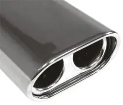 Fox Anschweißendrohr Typ 58 160x80 mm / Länge: 300 mm - oval / eingerollt / abgeschrägt / mit Doppelrohr-Absorber Direktkauf