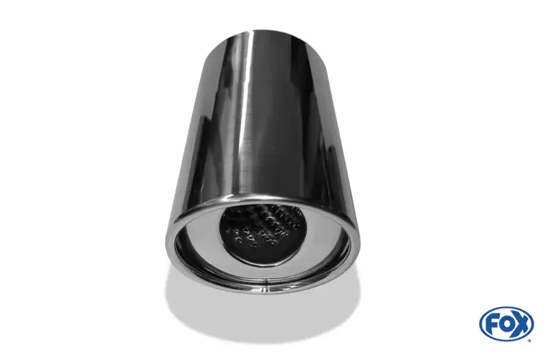 Fox Anschweißendrohr Typ 33 129x106 mm / Länge: 300 mm- oval / eingerollt / 19° abgeschrägt / mit Absorber Sonderaktion