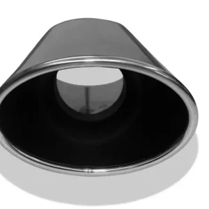 Fox Anschweißendrohr Typ 44 140x90 mm / Gesamtlänge: 300mm- oval / eingerollt / 15° abgeschrägt / mit lang gezogener Tulpe (Länge ca. 160mm) Sofort Bestellen