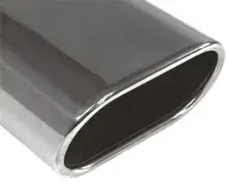 Fox Anschweißendrohr Typ 52 130x50 mm / Länge: 230 mm- flachoval / eingerollt / 15° abgeschrägt / ohne Absorber Top-Preis