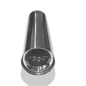 Fox Anschweißendrohr Typ 11 Ø 80 mm / Länge: 300 mm- rund / uneingerollt / gerade / mit Absorber(Innendurchmesser 50mm - Länge: 150mm) Echt