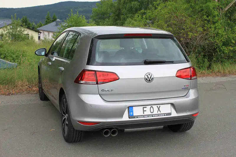 Zertifiziert Fox VW Golf VII- Einzelradaufhängung Endschalldämpfer einseitig - 2x80 Typ 25
